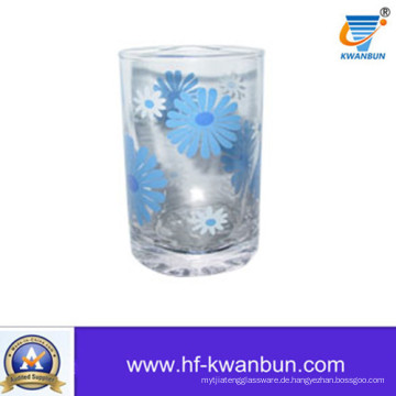 Blumen-Glas-Cup mit Abziehbild-Saft-Cup Kb-Hn0419